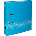 Папка-регистратор Berlingo "Neon", 70мм, ламинированная, неоновая голубая AMl70801