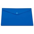 Папка конверт на кнопке А4 глянцевый, толщина 0,18 синий Россия